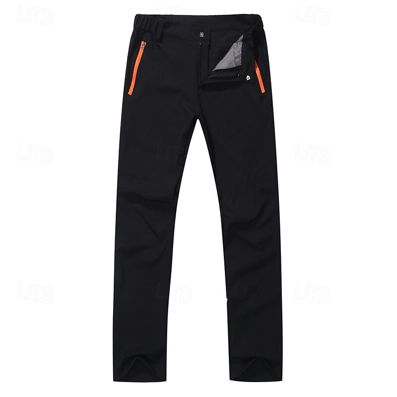 Men's Hiking Pants Trousers Hiking Trousers Outdoor Regular Fit Waterproof Windproof Bottoms Zipper Pocket Dark Grey Black Camping / Hiking / Caving Running S M L XL XXL2