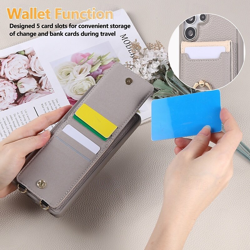 Phone Case For Samsung Galaxy S25 S24 S24 FE S23 Ultra Plus S22 Plus  Ultra Wallet Case with Lanyard Kickstand Card Slot Retro 3D Cartoon TPU PU Leather3