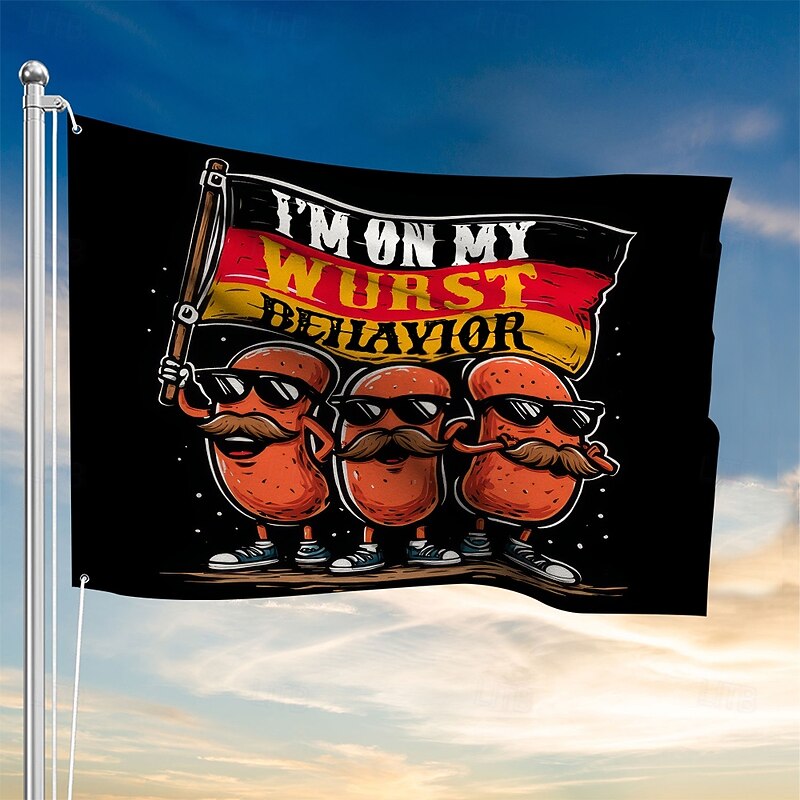 Oktoberfest Single sided Outdoor Indoor with Grommets Flag House Yard Garden Decorations Holiday Banner Sign