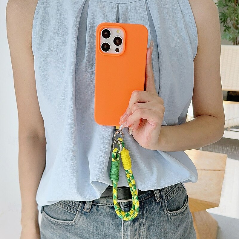 New Creative Color Splicing Phone Case Chain Universal and Versatile Short Rope Handheld Chain Durable and Anti Loss Phone Hanging Rope4