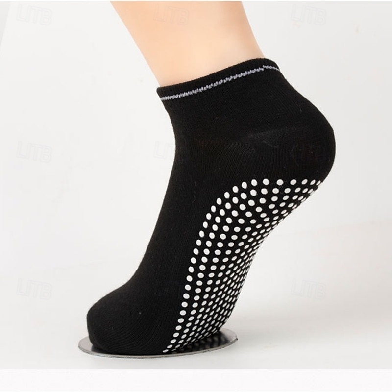 5 Pairs Grip Pilates Socks, Non-Slip Yoga and Ballet Socks with Anti-Skid Dots, Athletic Floor Socks for Barre, Dance, Workout, and Home2