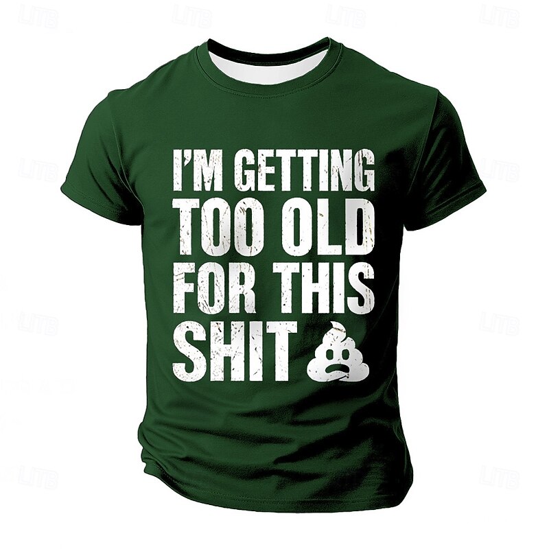 Men's Funny Slang T Shirt Short Sleeve T shirt 3D Print Crew Neck Shirt Fashion Daily Basic Street Casual Daily Black White Red Summer Spring All Seasons Clothing Apparel S M L XL XXL XXXL4