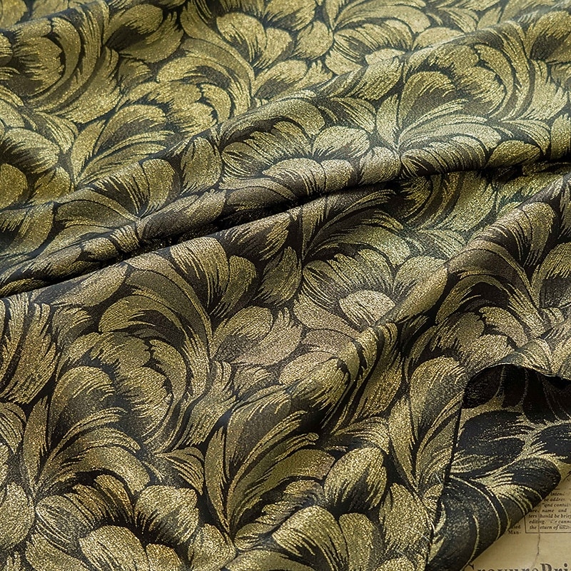 Jacquard Brocade Floral A-Line Cocktail Dresses Elegant Dress Formal Wedding Floor Length Short Sleeve Off Shoulder Nylon with Pocket2