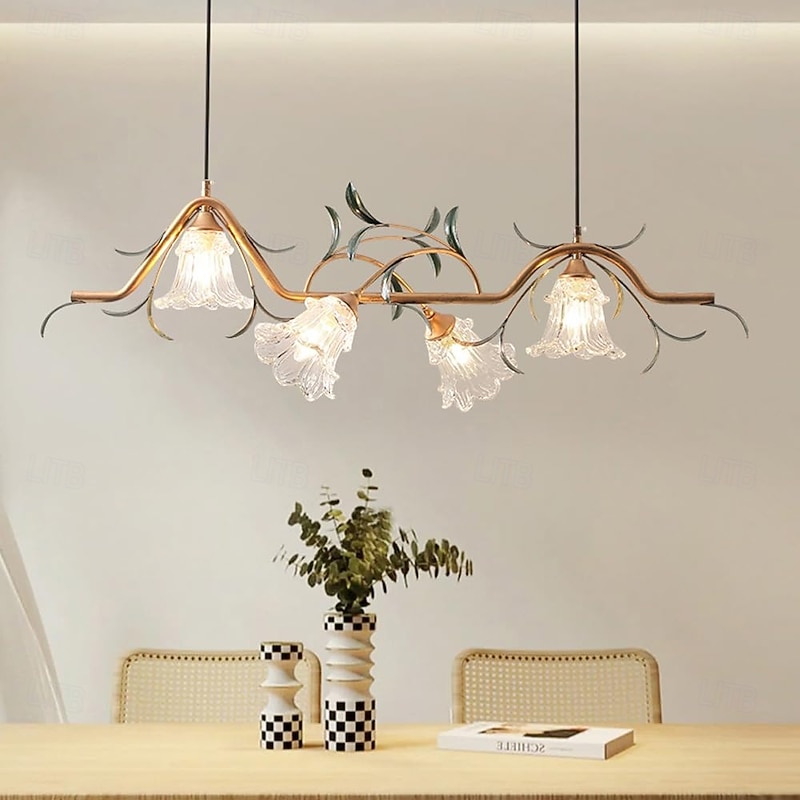 LED Chandelier Warm White 4/6 Heads Light 60cm/80cm Luxury European Crystal Unique Design Chandelier French Retro for Bedroom Dining Room 110-240V2