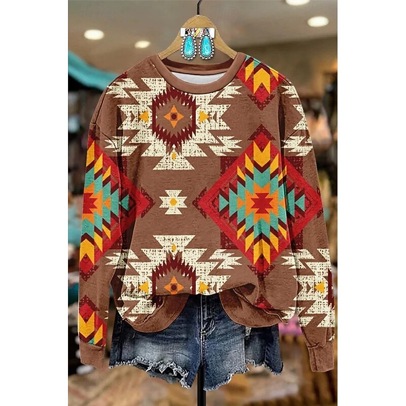 Women's Pullover Sweatshirt Floral Graphic Warm Vintage Gothic Lolita Long Sleeve Crew Neck Regular Tops Street Dailywear Casual Print Light Pink Red Brown Green Beige Spring Fall Winter3