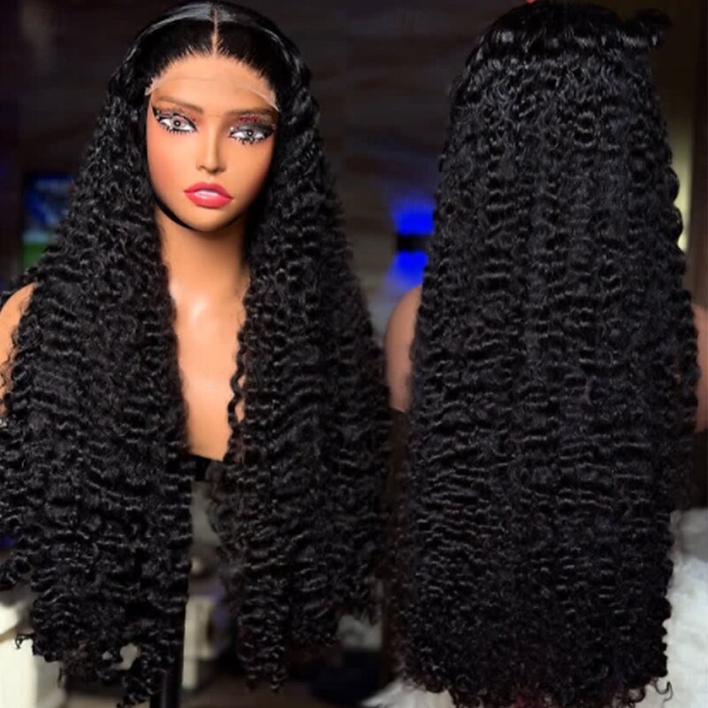 100% Virgin Human Hair Free Part 5x5 Glueless Lace Closure Wigs Burmese Curly Hair 13x4 Lace Front Human Hair Wig  with Baby Hair Pre-Plucked For Women2