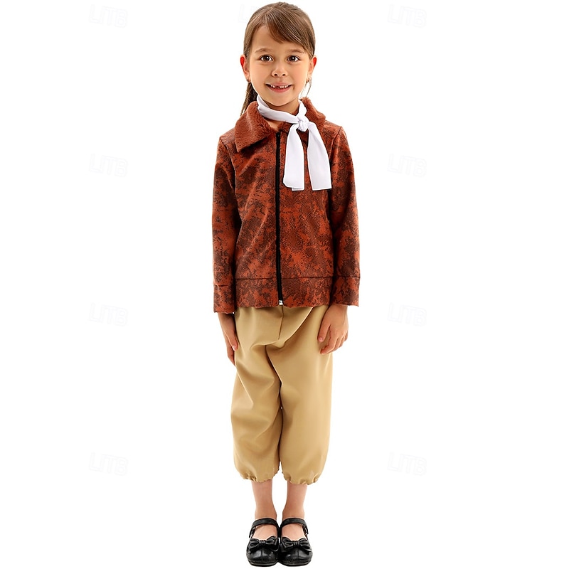 Pilot Aviator Halloween Dress Outfits Costume STEM Day Career Role Play Cosplay Kid's Boys' Girls' Halloween Carnival World Book Day Performance Educational Dress Up School Event Dress Up Easy4