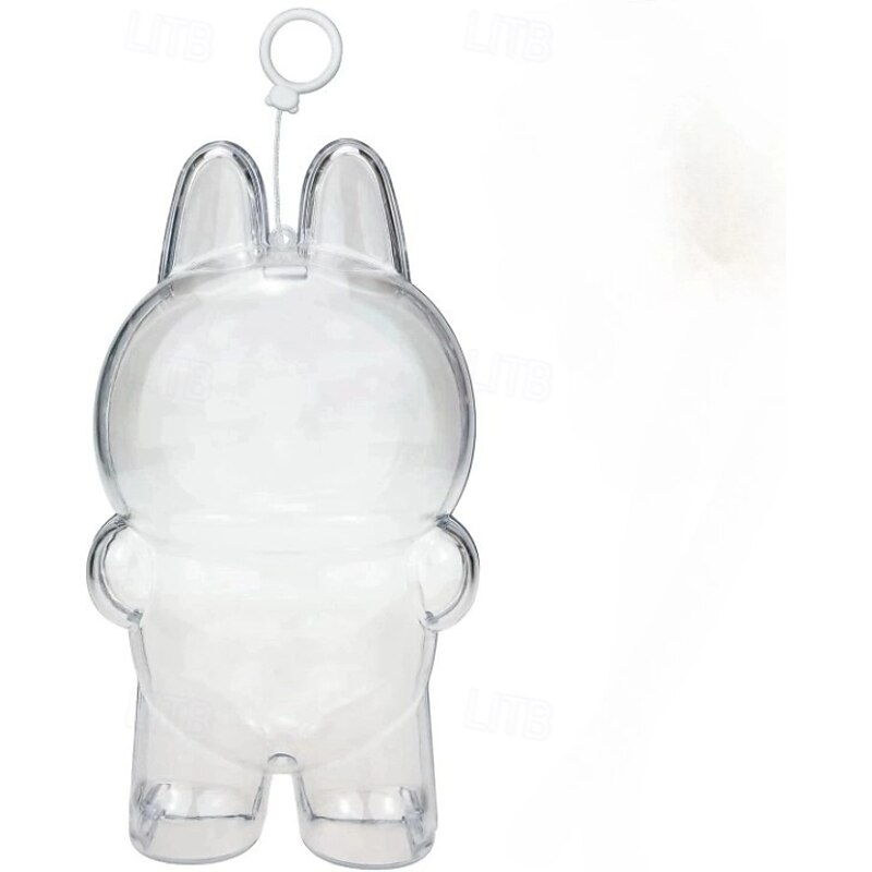 Protective Case ForLabubu The Monsters Have a Seat, Display Box Hard Case Accessories Cover with Silicone Strap White2