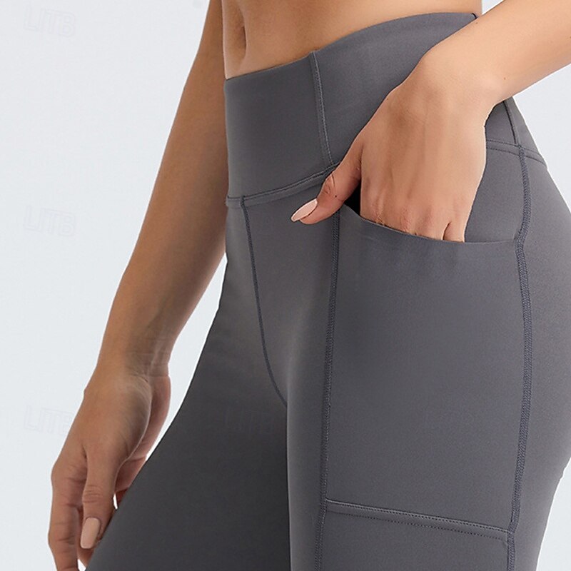 Women's Shorts Leggings Cozy Leggings Streetwear Casual Knee Length High Waist Plain Elastic Waist Breathability Stretchy Vacation Street Daily Wear Black Summer Regular Fit4