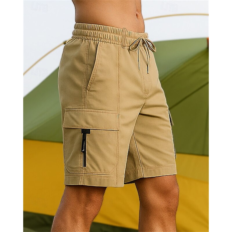 Men's Cargo Shorts Hiking Shorts sport shorts Summer Outdoor Regular Fit Quick Dry Lightweight Breathable Shorts Elastic Waist Black Army Green Tennis Golf Running S M L XL XXL3