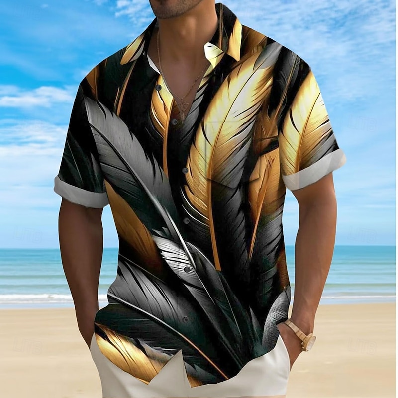 Men's Coconut Tree Tropical Plants Color-blocking Shirt Summer Hawaiian Shirt Button Up Shirt Short Sleeve Hawaiian Holiday Beach Wear Summer Spring Turndown 3D Print Collared Shirts Front One Pocket