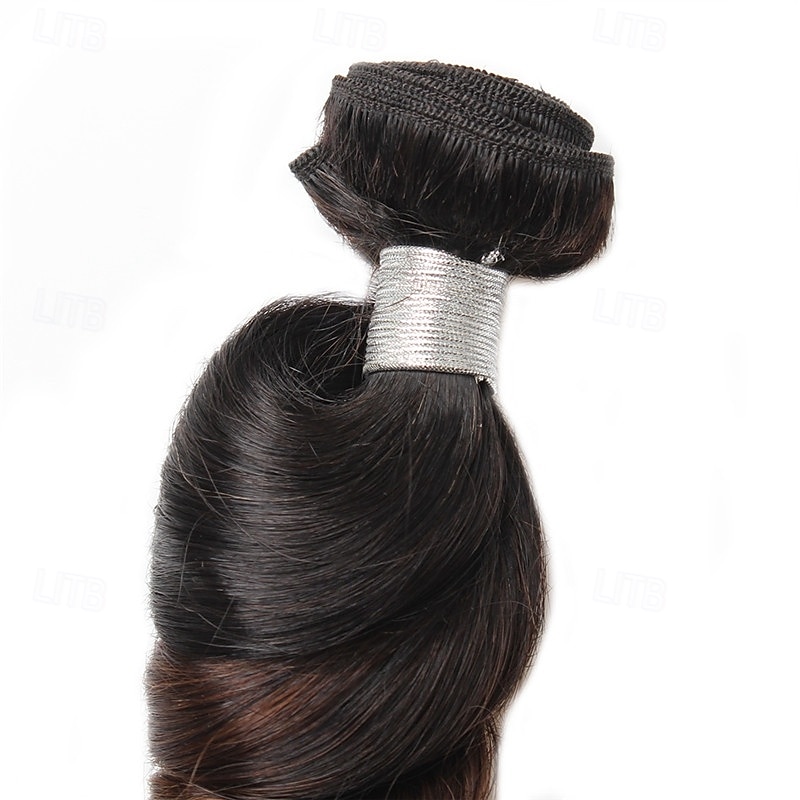 1 Bundle Real Human Hair  Tricolor Bundle T1B/4/27# Loose Wave Human Hair 14-24 Inches4