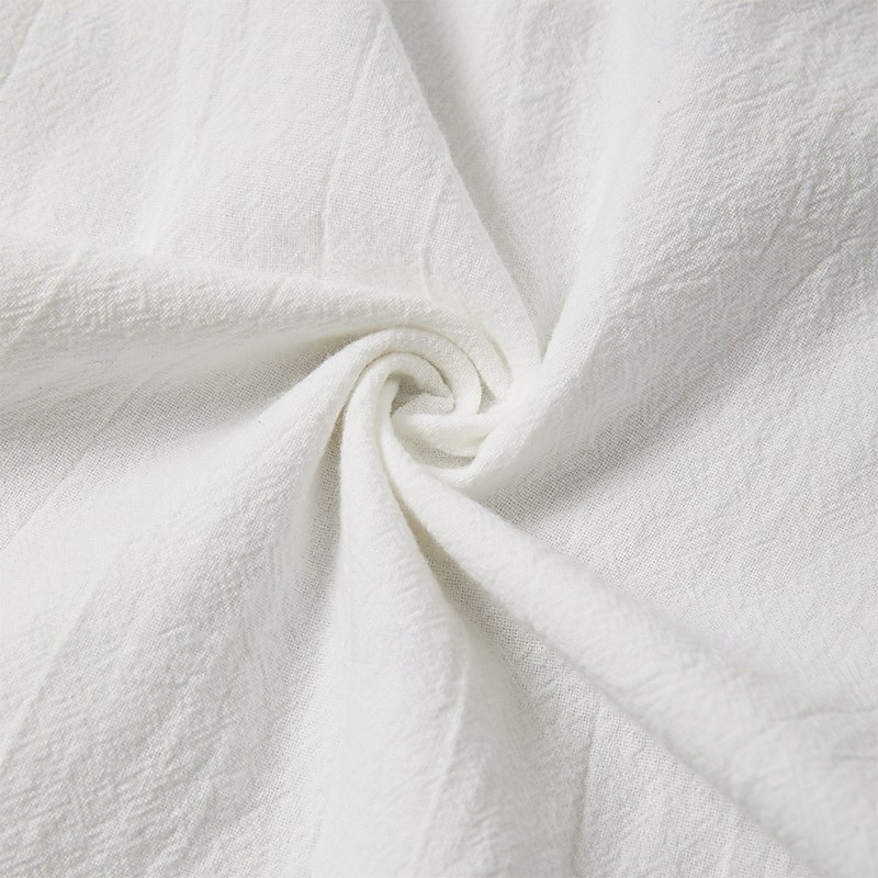 Men's Linen Pants Trousers Summer Pants Baggy Pants Beach Pants Drawstring Elastic Waist Straight Leg Plain Comfort Breathable Full Length Home Daily Holiday Vacation Fashion Black White Inelastic3