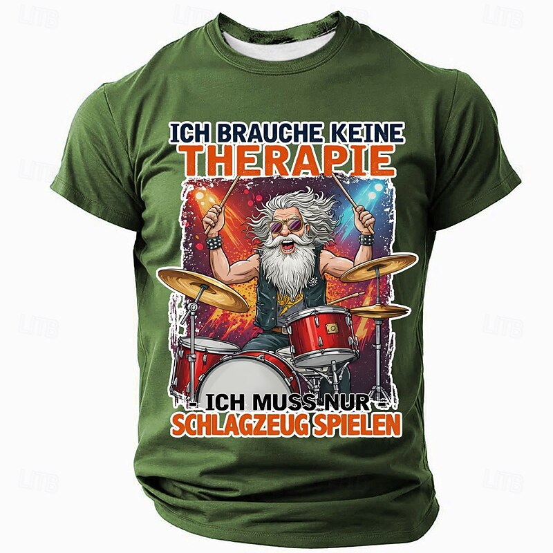 Men's Cartoon German T Shirt Short Sleeve T shirt 3D Print Crew Neck Round Neck Shirt Fashion Daily Basic Street Casual Daily Black Red Blue Summer Spring Clothing Apparel S M L XL XXL XXXL4