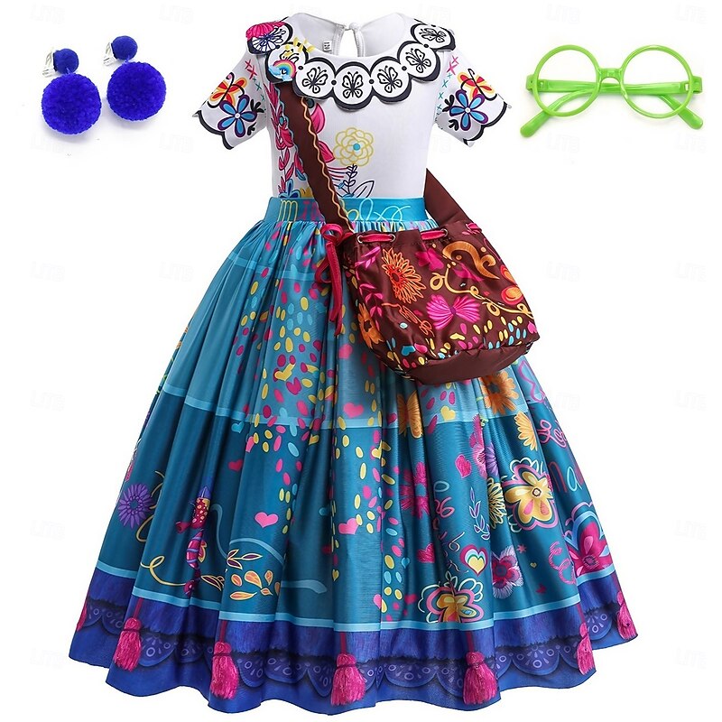 Encanto Isabela Madrigal Luisa Madrigal Dolores Madrigal Cosplay Costume Flower Girl Dress Vacation Dress Cute Movie Cosplay for Girls' Kid's Children's Day New Year Masquerade - Main Image