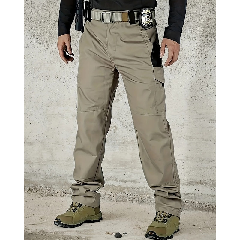 Men's Cargo Pants Tactical Pants Trousers Elastic Waist Multi Pocket Plain Waterproof Wearable Outdoor Daily Camping & Hiking Fashion Classic Black Army Green
