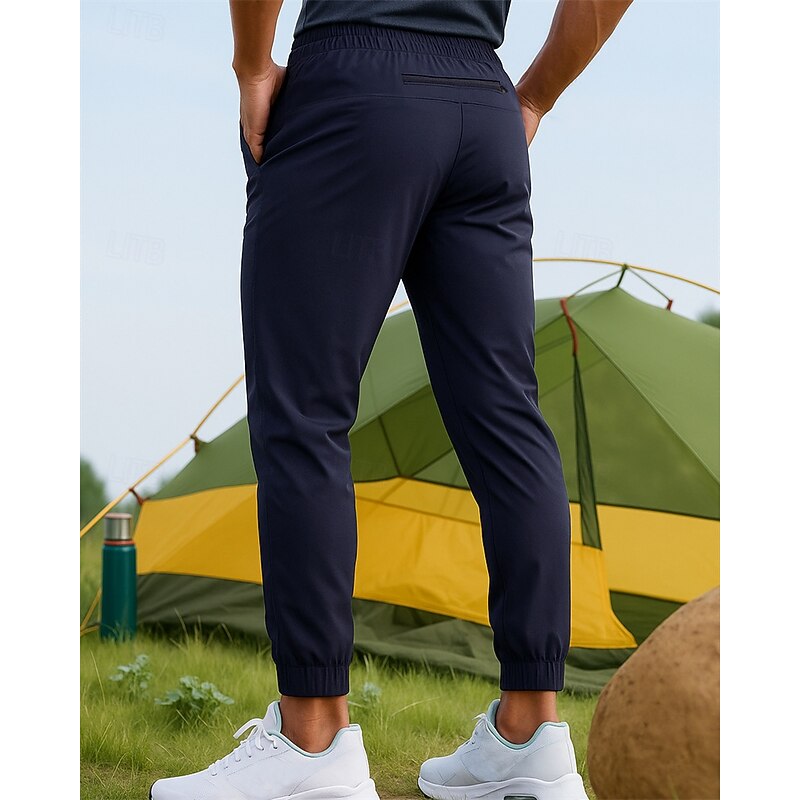 Men's Running Pants Running Trousers Elastic Waistband Pants / Trousers Sports & Outdoor Casual Fall Quick Dry Lightweight Breathable Tennis Jogging Running Regular Fit Sportswear Activewear Solid2