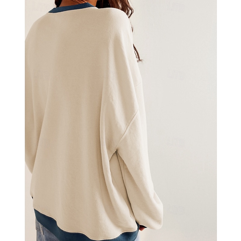 Women's Track Top Pullover Patchwork Long Sleeve Top Athleisure Fall Color Block Thermal Warm Windproof Tennis Golf Running Sportswear Activewear Apricot Wine Red Yellow3