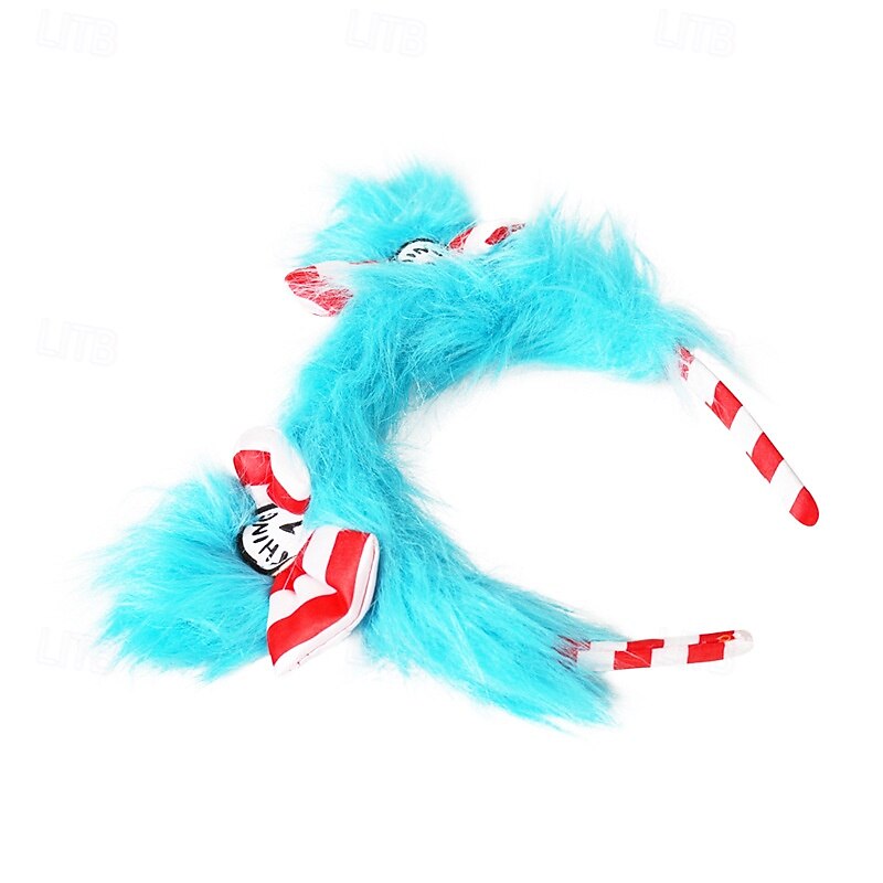 The Cat in the Hat Thing 1 Thing 2 Headband Accessories Storybook Characters Movie Cosplay for Girls' Kid's Halloween Carnival World Book Day Performance Educational Dress Up School Event Dress Up3