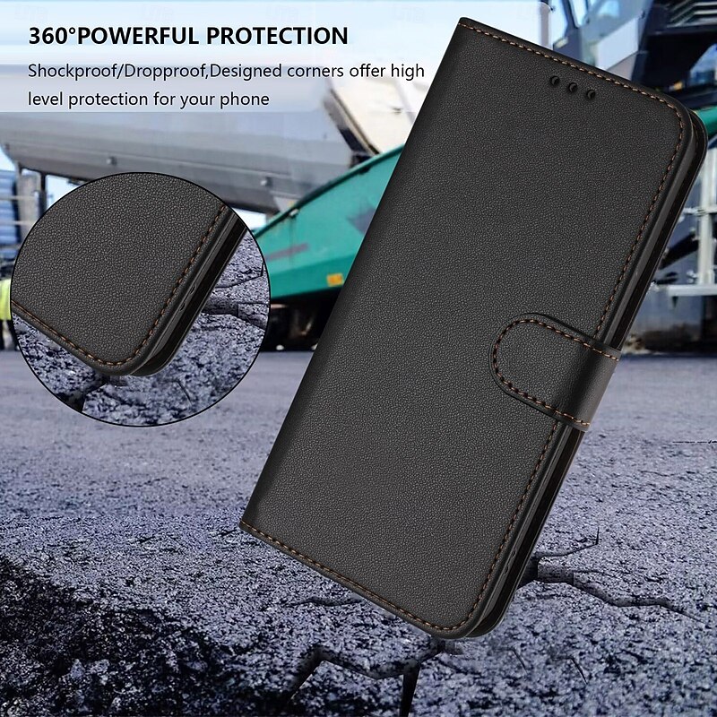 Phone Case For iPhone 17 Pro Max 17 Air 16 15 14 Pro Max Plus 16e 13 Pro Max Mini Wallet Case with Stand Holder Magnetic Full Body Protective Retro TPU PU Leather3