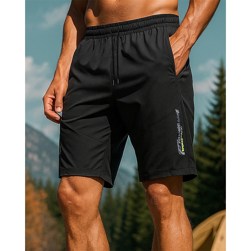Men's Running Shorts sport shorts Outdoor Regular Fit Waterproof Windproof Quick Dry Lightweight Shorts Elastic Waist Black Dark Gray Fishing Golf Running S M L XL XXL