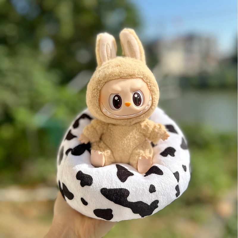 Mini Sofa for 17cm Vinyl Doll (NO DOLL) Soft Lazy Miniature Couch for Dollhouse Cute Furniture Decoration for Dolls Room Mini Sofa Accessories for Display or Collection4