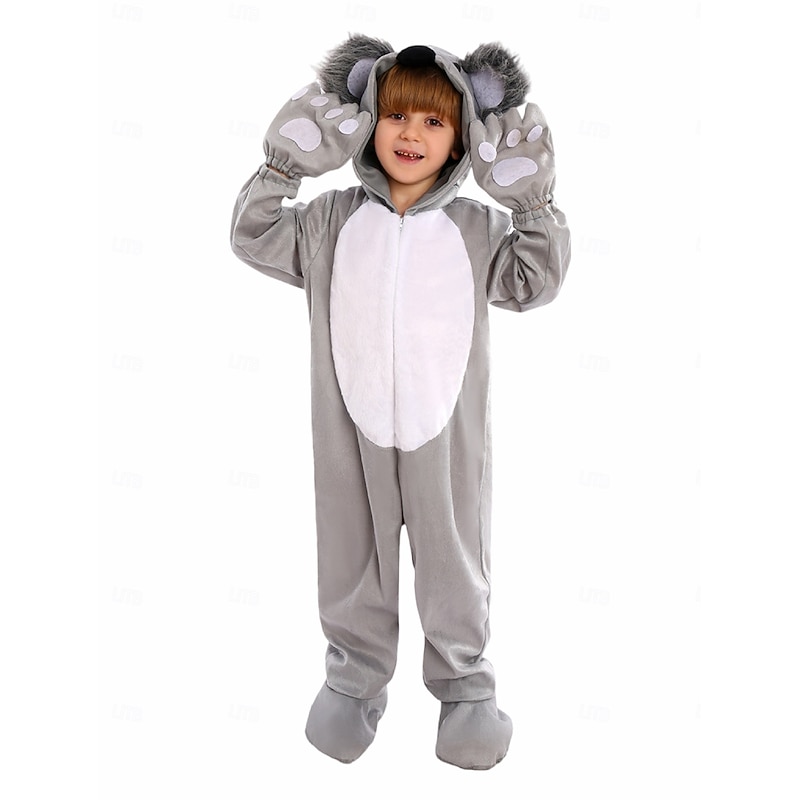 Koala Halloween Kigurumi Pajamas Onesies Fairy Tail Animal Cosplay Kid's Boys' Girls' Halloween Carnival World Book Day Performance Educational Dress Up School Event Dress Up Easy Halloween Costumes