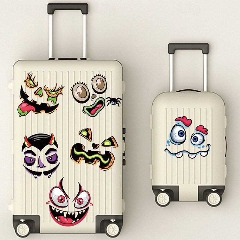 10pcs Halloween Pumpkin Decorating Stickers, Make Mini Pumpkin Face Stickers for Kids and Toddlers, Trick or Treat Party Favors and Halloween Gift Decorations4