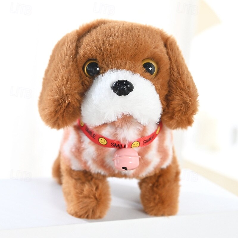 Robot Dog Electronic Plush Puppy Dog Toy Interactive Toys Walks Stuffed Animal Gift for Girl and Boy Age 3-6 Year Old