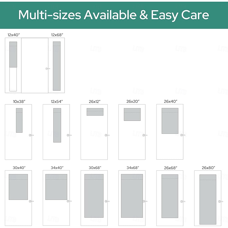 100% Blackout French Door Curtains, Privacy Door Curtains for Window, Room Darkening Blinds, Thermal Insulated Window Shades for Bedroom, 1 Panel4