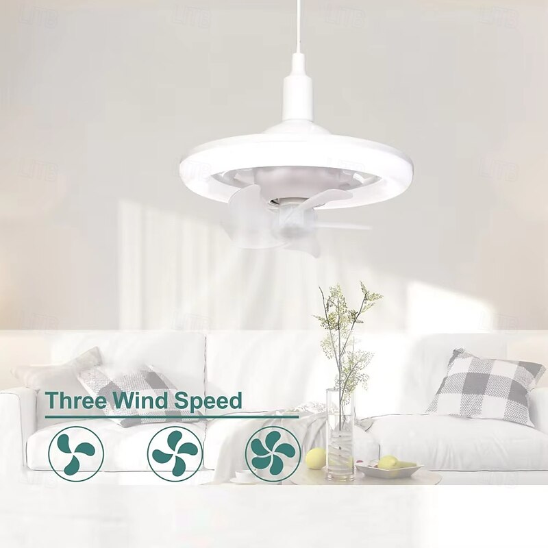 Rgb Full Color Bulb Dimmable Timing Led Fan Light Hanging Home Decoration Fan Light3