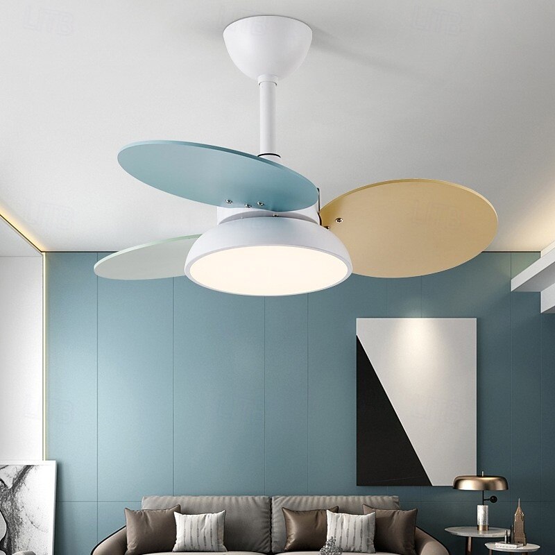 Nordic Style Metal Ceiling Fan LED Ceiling Light for Children's Bedroom3