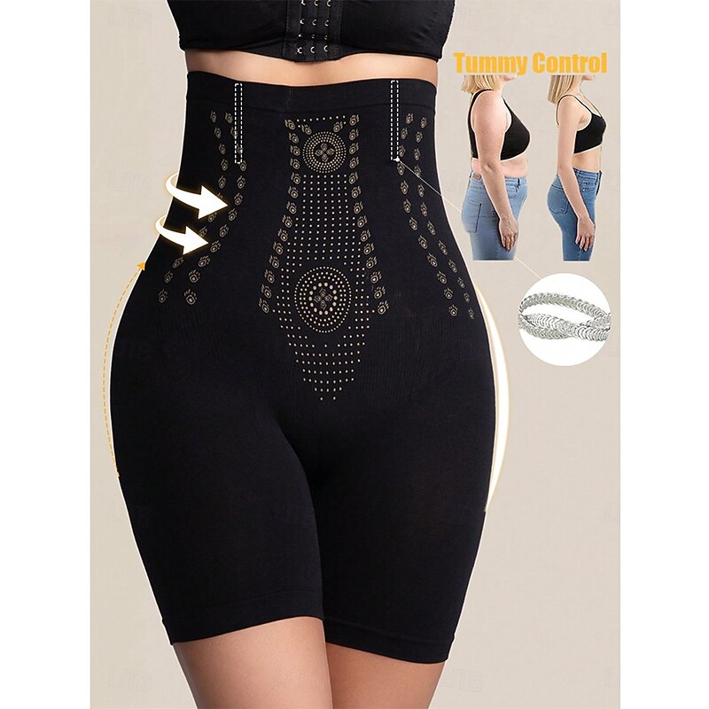 Women's Shapewear Shapewear Short High Waist Plain Elastic Waistband Soft Comfortable High Elasticity Yoga Cuticolor Grey Black Brown Summer Spring Slim Fit