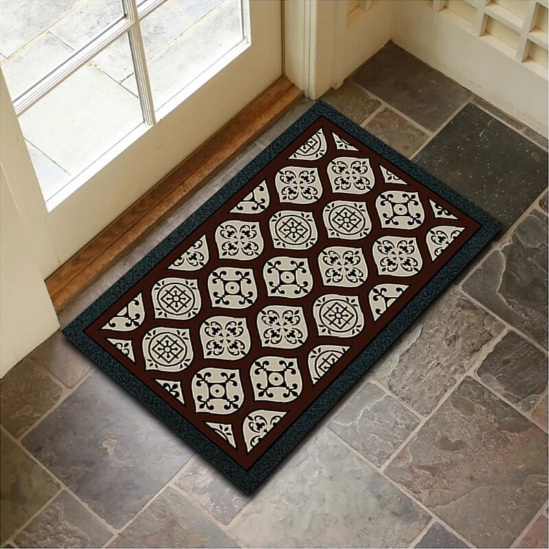 Wooden Pattern Doormat Kitchen Mat Floor Mat Non-Slip Area Rug Oil Proof Rug Indoor Outdoor Mat Bedroom Decor Bathroom Mat Entrance Rug3