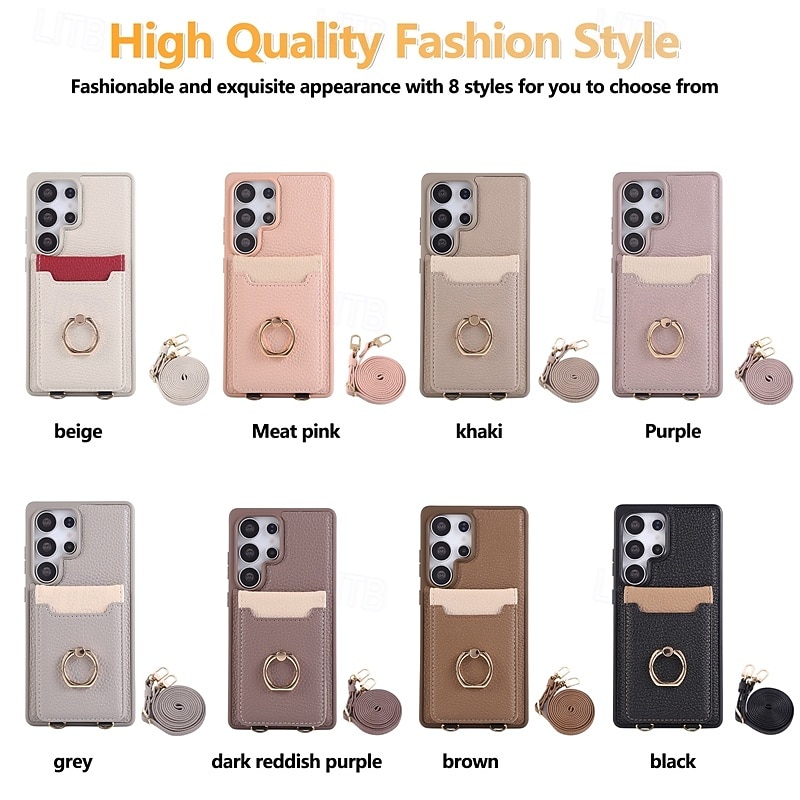 Phone Case For Samsung Galaxy S25 S24 S24 FE S23 Ultra Plus S22 Plus  Ultra Wallet Case with Lanyard Kickstand Card Slot Retro 3D Cartoon TPU PU Leather