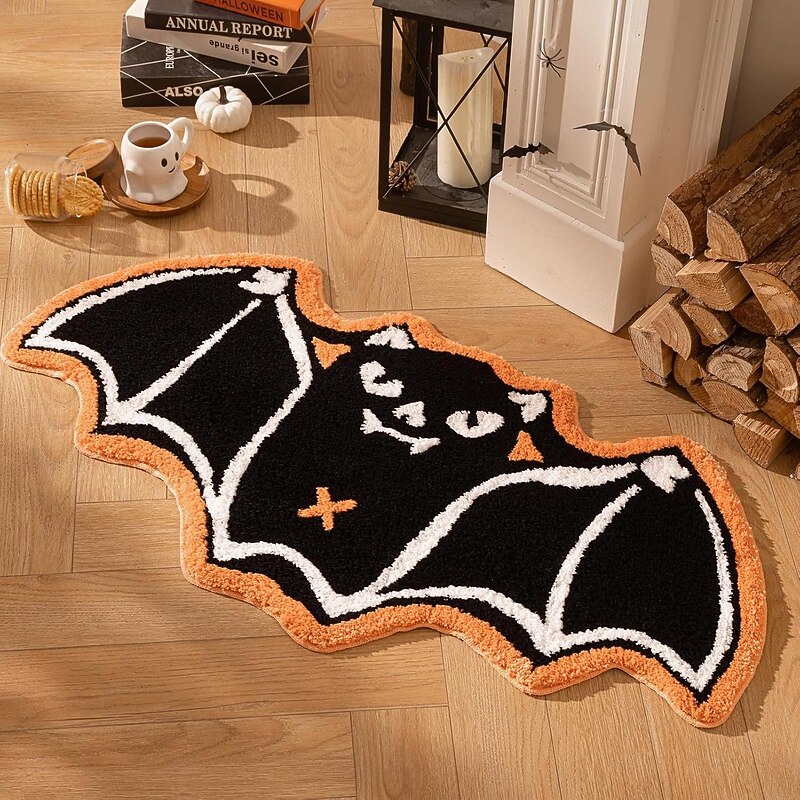 Halloween Welcome Mat, Non-Slip Doormat, Durable and Washable Indoor/Outdoor Floor Rug for Porch, Entryway, and Home Décor3