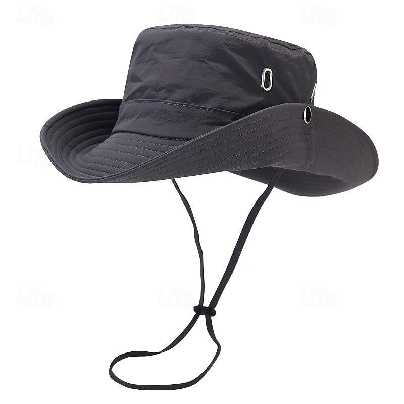 Sun Hat Bucket Hat Boonie hat Sunscreen UV Protection Summer Spring Drawstring Wide Brim Unisex Fishing Activity4