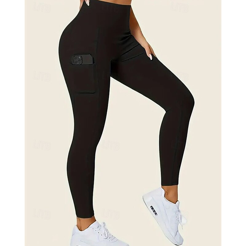 Women's Leggings Scrunch Butt Shorts Cozy Leggings Streetwear Casual Ankle-Length High Waist Plain Elastic Waist Breathability Stretchy Vacation Sports Daily Wear Wine Black Navy Blue Light Grey Fall4