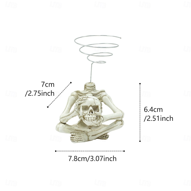 Halloween Gift Skull Stand, Ghost Head Garden Yard Decoration, Resin Skull Figurine, Spooky Halloween Outdoor Decor, Haunted House Prop, Horror Party Ornament3