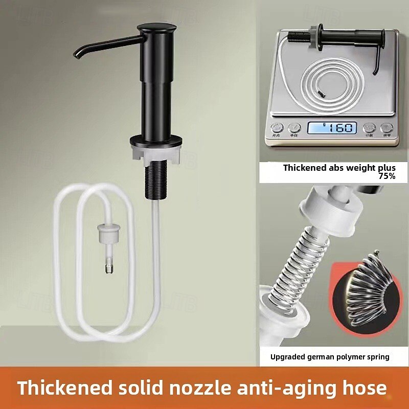 Soap Dispenser with Press Pump and Faucet Extension Tube, Detergent Dispenser Bottle for Kitchen Sink, Vegetable Basin Washing Accessory2