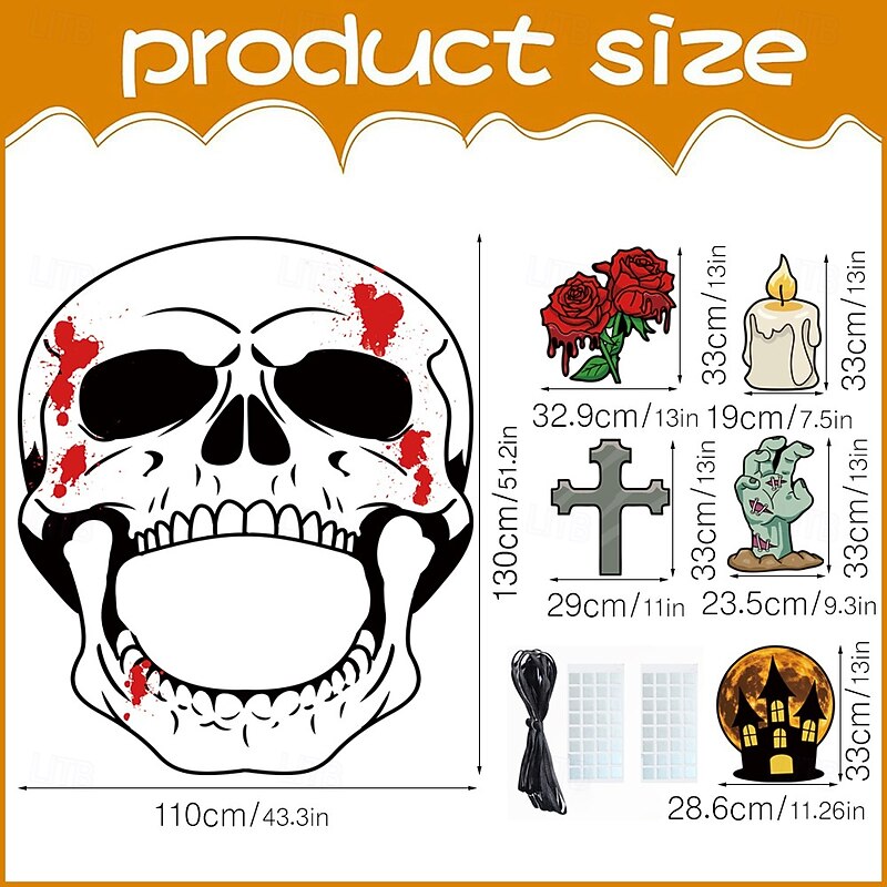 Halloween Trunk or Treat Car Decorations Kit - Large Halloween Witch Trunk or Treat for SUV, Halloween Car Decorations Outdoor Arch Entrance Garage Decorations4