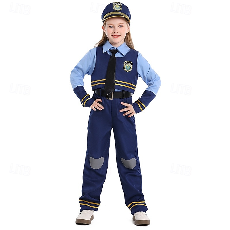 Zootopia Police Bunny Judy Hopps Outfits Costume Adventure Movie Cosplay Movie Cosplay for Girls' Kid's Halloween Carnival World Book Day Performance Educational Dress Up School Event Dress Up2