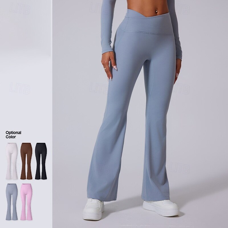 Women's pilates leggings fitness pants sport pants Lightweight Pilates Running Fitness Pants Solid Color Black White Pink Fall Winter Sports Activewear Micro-elastic - Main Image