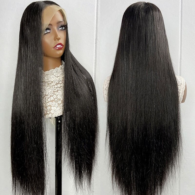 Full Lace Human Hair Wig Natural Color Straight Hair Wig 150% Density2