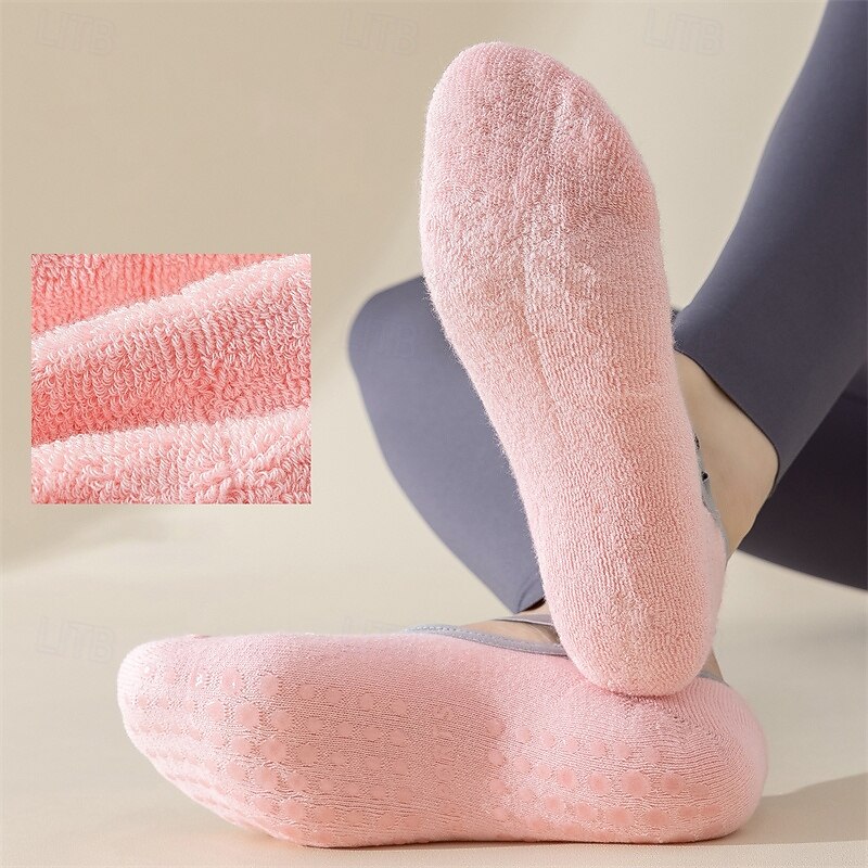 Women Non-slip Dispensing anti-odorant anti-friction Sweat-absorbent Floor Socks For Pilates Dance3