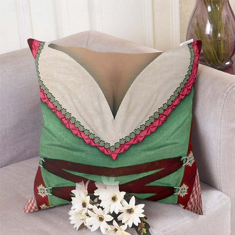 Oktoberfest German Bavarian Drindl Dress Decorative Toss Pillows Cover 1PC Soft Square Couch Cushion2