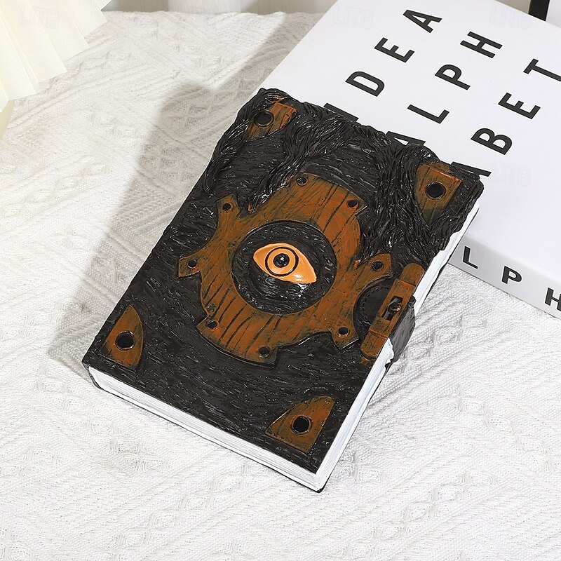 Halloween Demon Eye Book Resin Decoration, Spooky Evil Book Prop for Haunted House, Creepy Home Decor Ornament for Shelf, Table or Party Atmosphere2