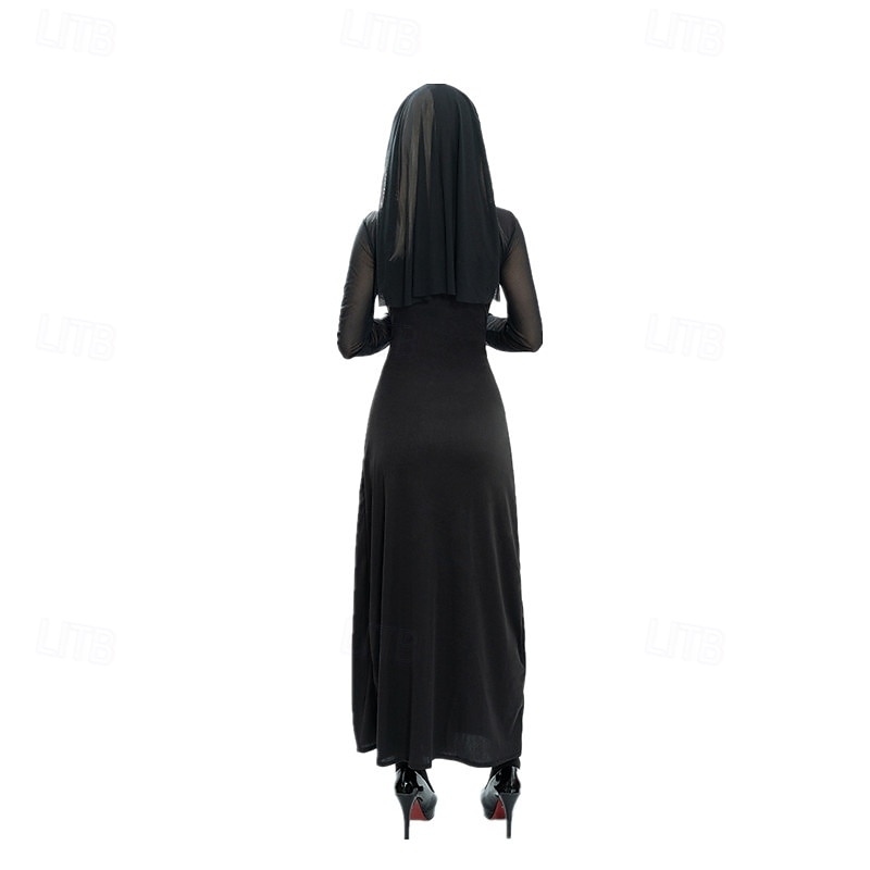 Nun Halloween Cosplay Costume Masquerade Adults' Women's Halloween Masquerade Carnival Halloween Easy Halloween Costumes Dress Up2