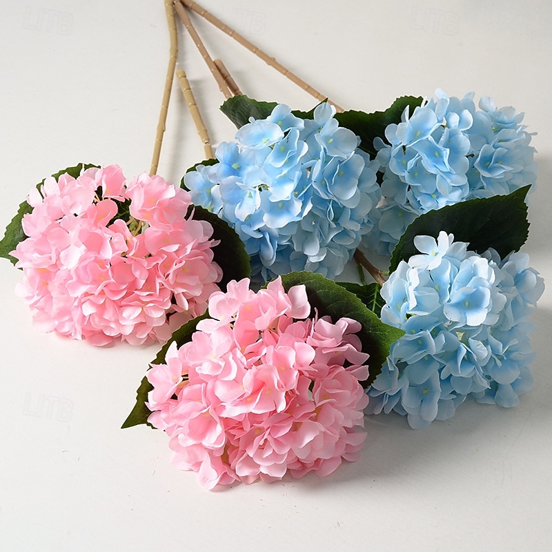 3pcs Embroidered Leaf Simulation Ball Flowers, Artificial Silk Flowers for Wedding Decor, Photography Props, Home Decoration Fake Flowers