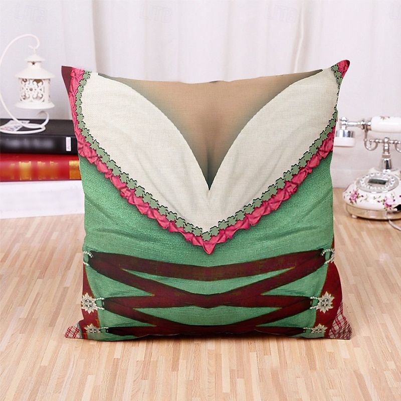 Oktoberfest German Bavarian Drindl Dress Decorative Toss Pillows Cover 1PC Soft Square Couch Cushion